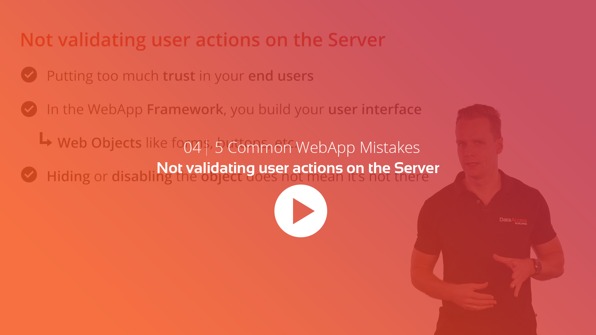 DFLC Lesson - Not validating user actions on the Server